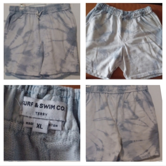 💙🌺Men's Gray Tie-Dye Shorts - Picture 1 of 9